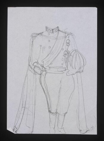 Military uniform and plumed helmet