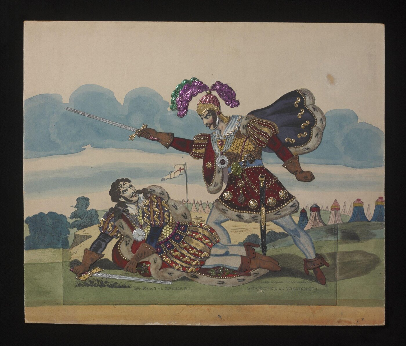 Cruikshank, George, Edmund Kean and John Cooper in Richard III
