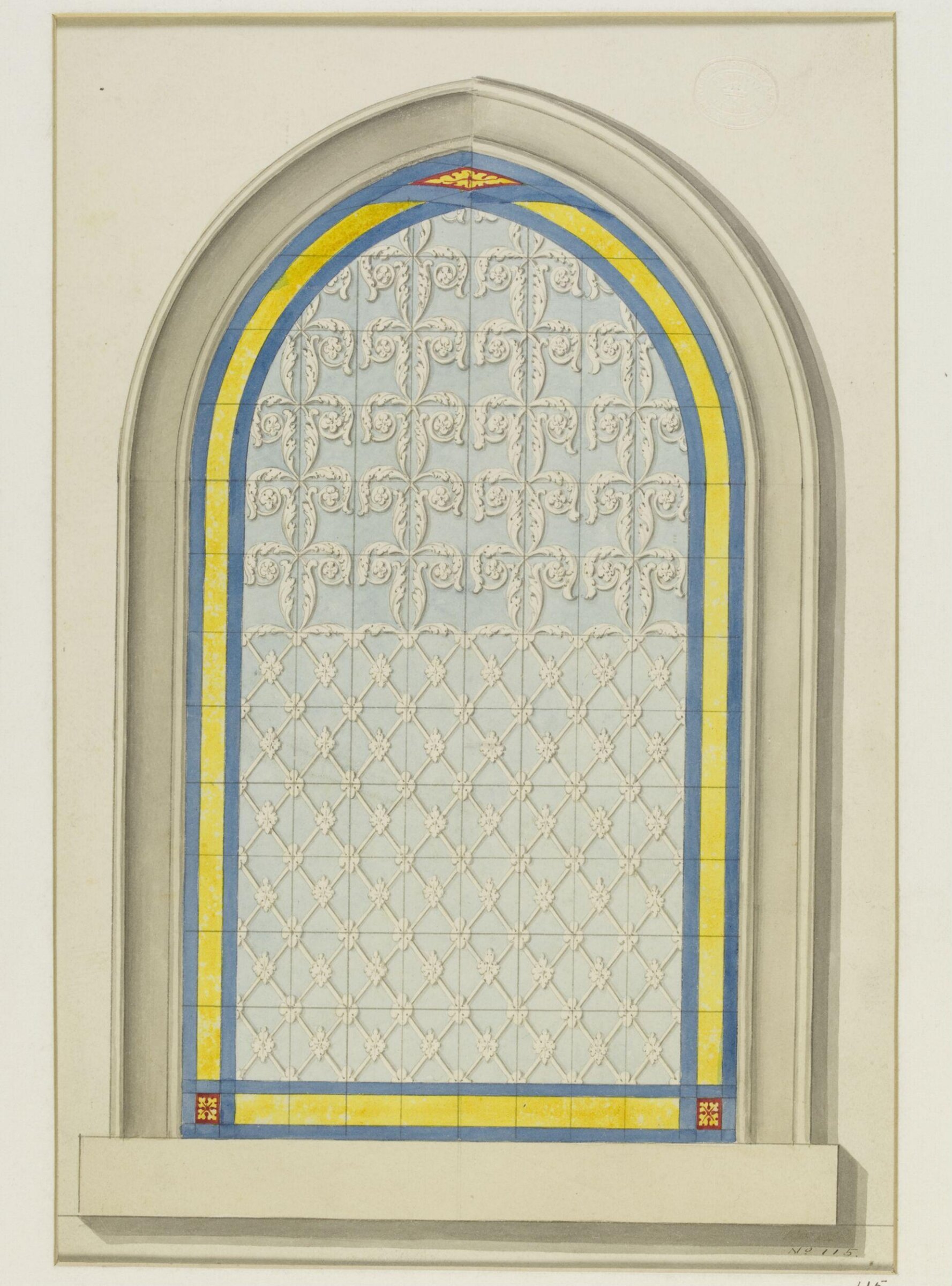 Watercolour drawing, William Raphael Eginton, 1822