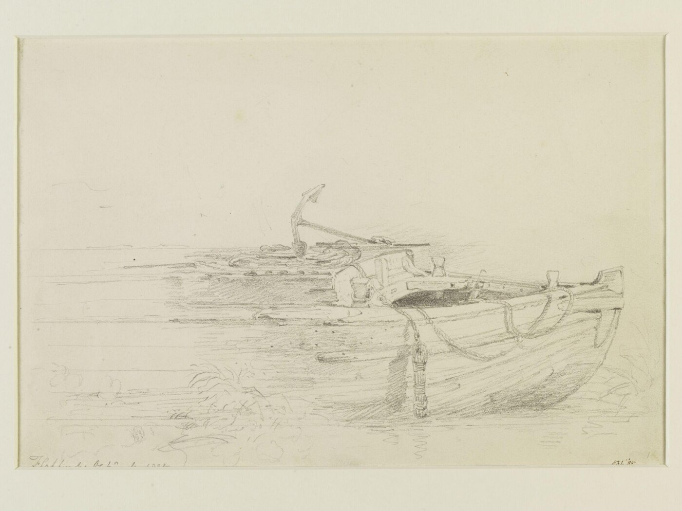 John Constable, The fore-part of a barge at Flatford