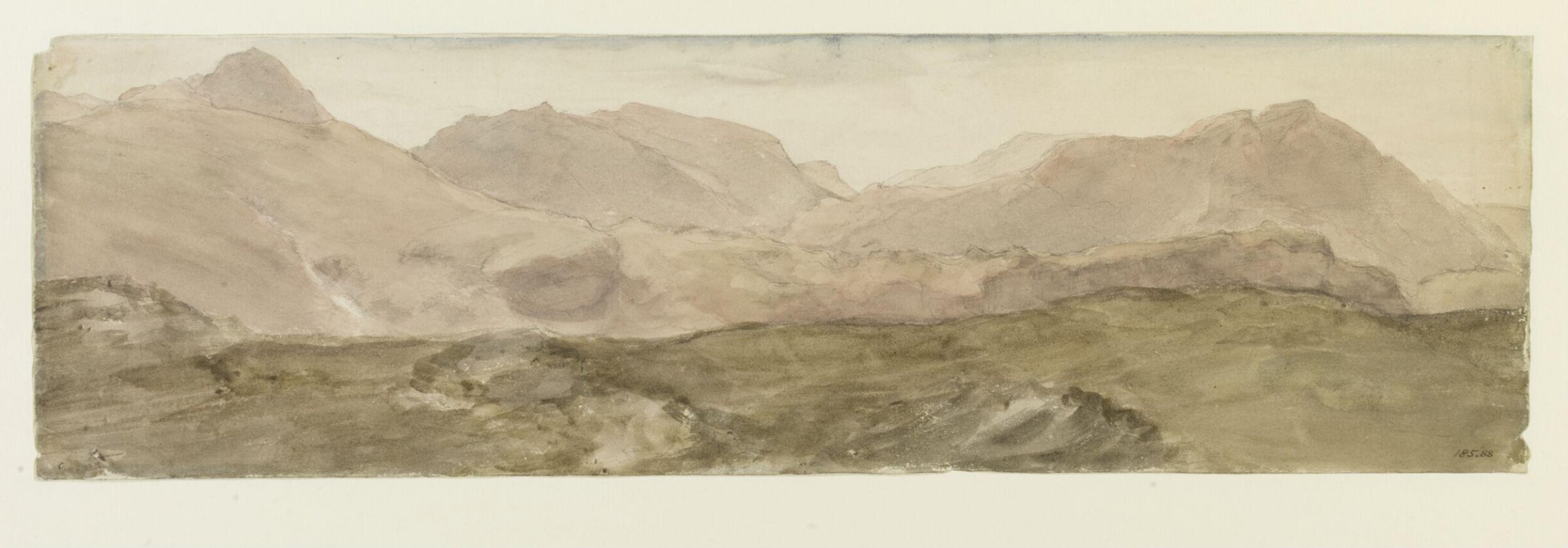 View from the top of Honister Crag, John Constable, 2 October 1806