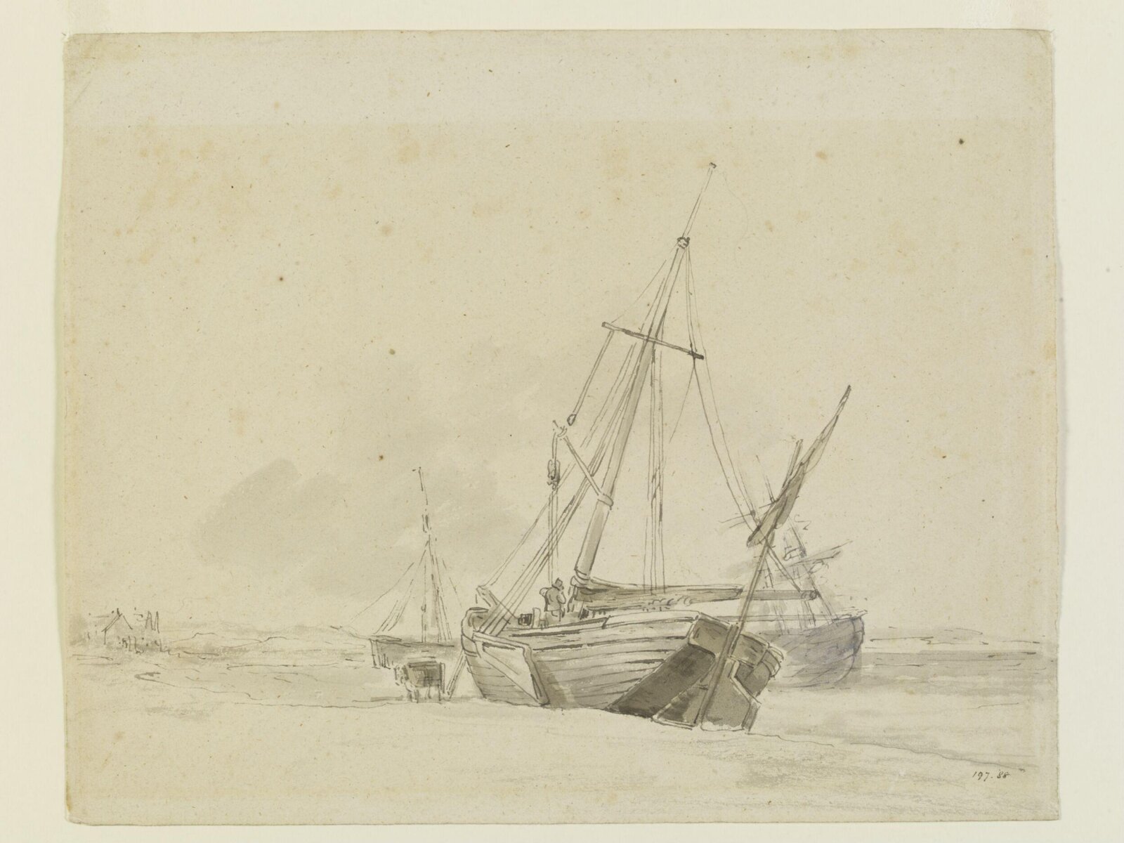 Coast scene, probably near Brighton, John Constable, ca. 1824