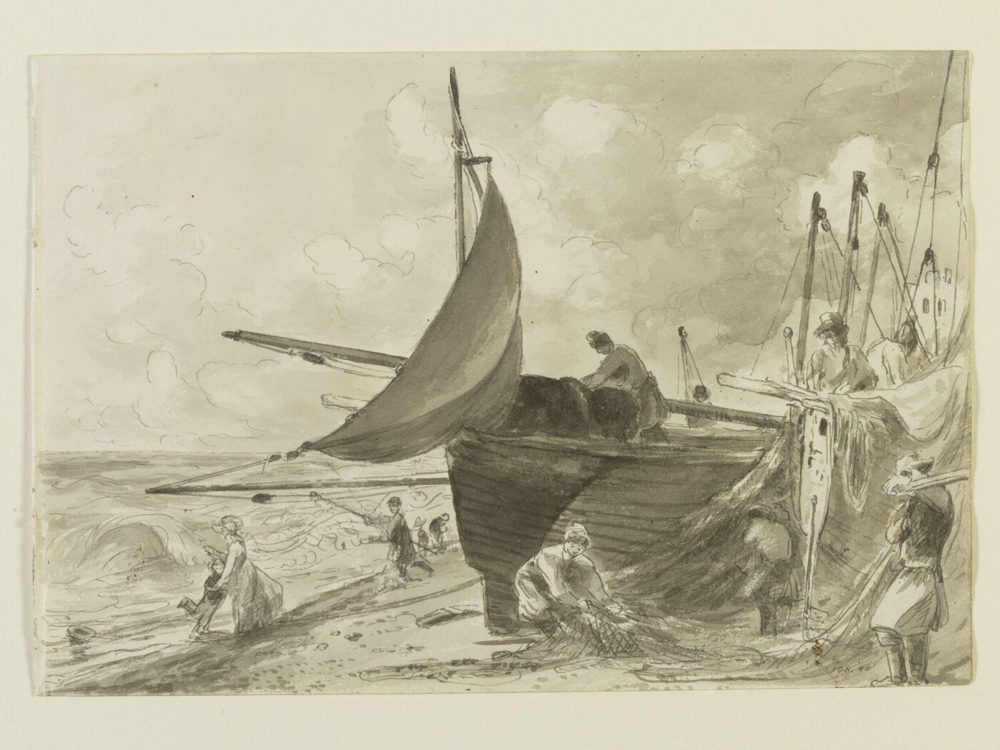 John Constable, Scene on the beach at Brighton