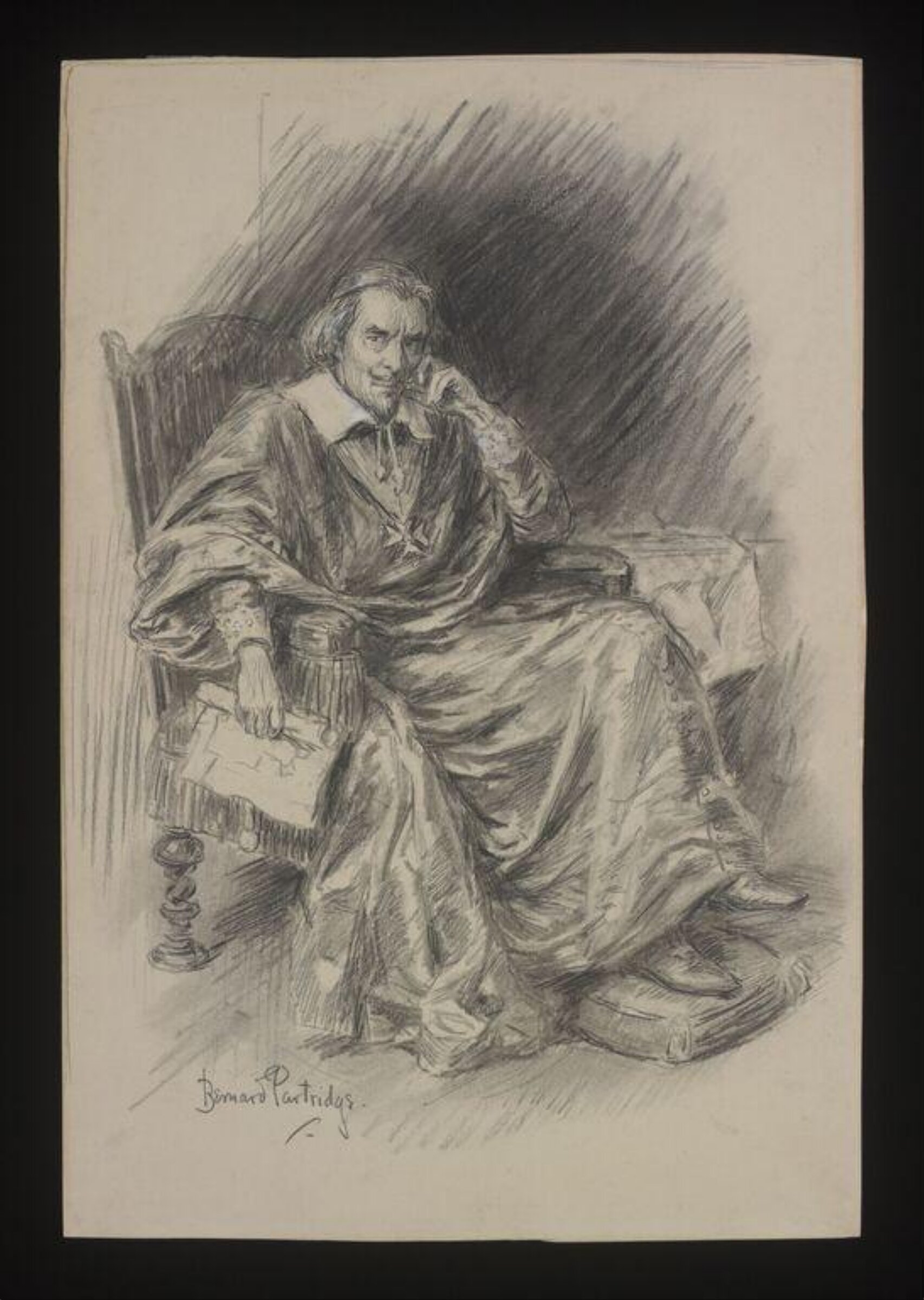 Henry Irving as Cardinal Richelieu, John Bernard Partridge, early 20th Century
