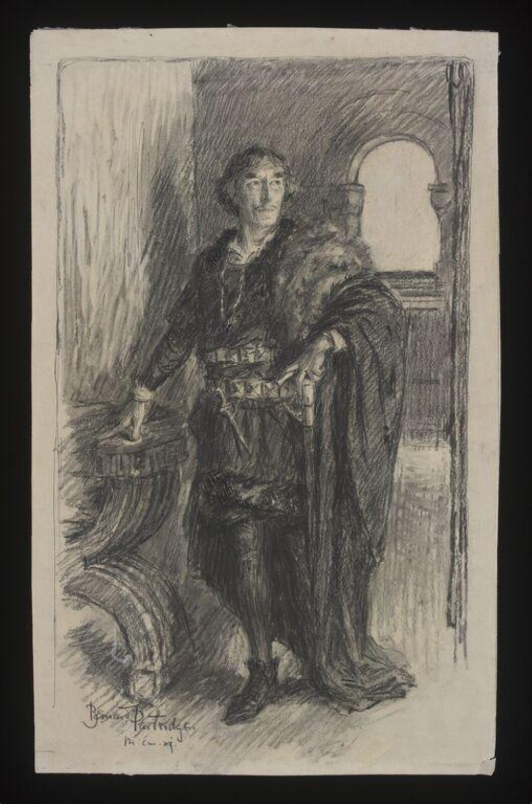 Henry Irving as Hamlet, John Bernard Partridge, 1911