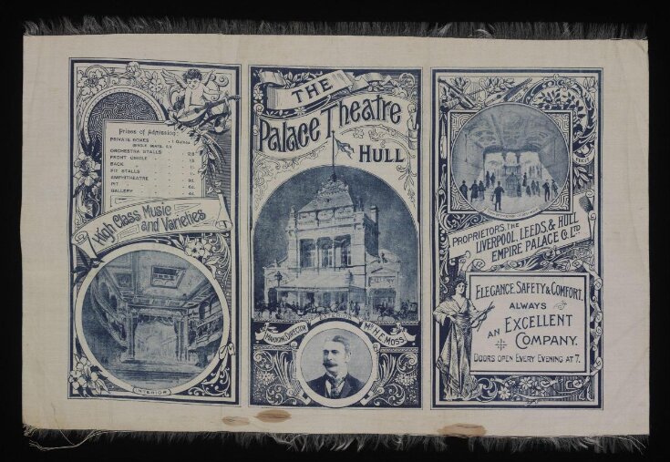 Silk programme for the Grand Opening Night of the New Palace Theatre, Hull top image