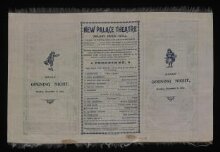 Silk programme for the Grand Opening Night of the New Palace Theatre, Hull thumbnail 1