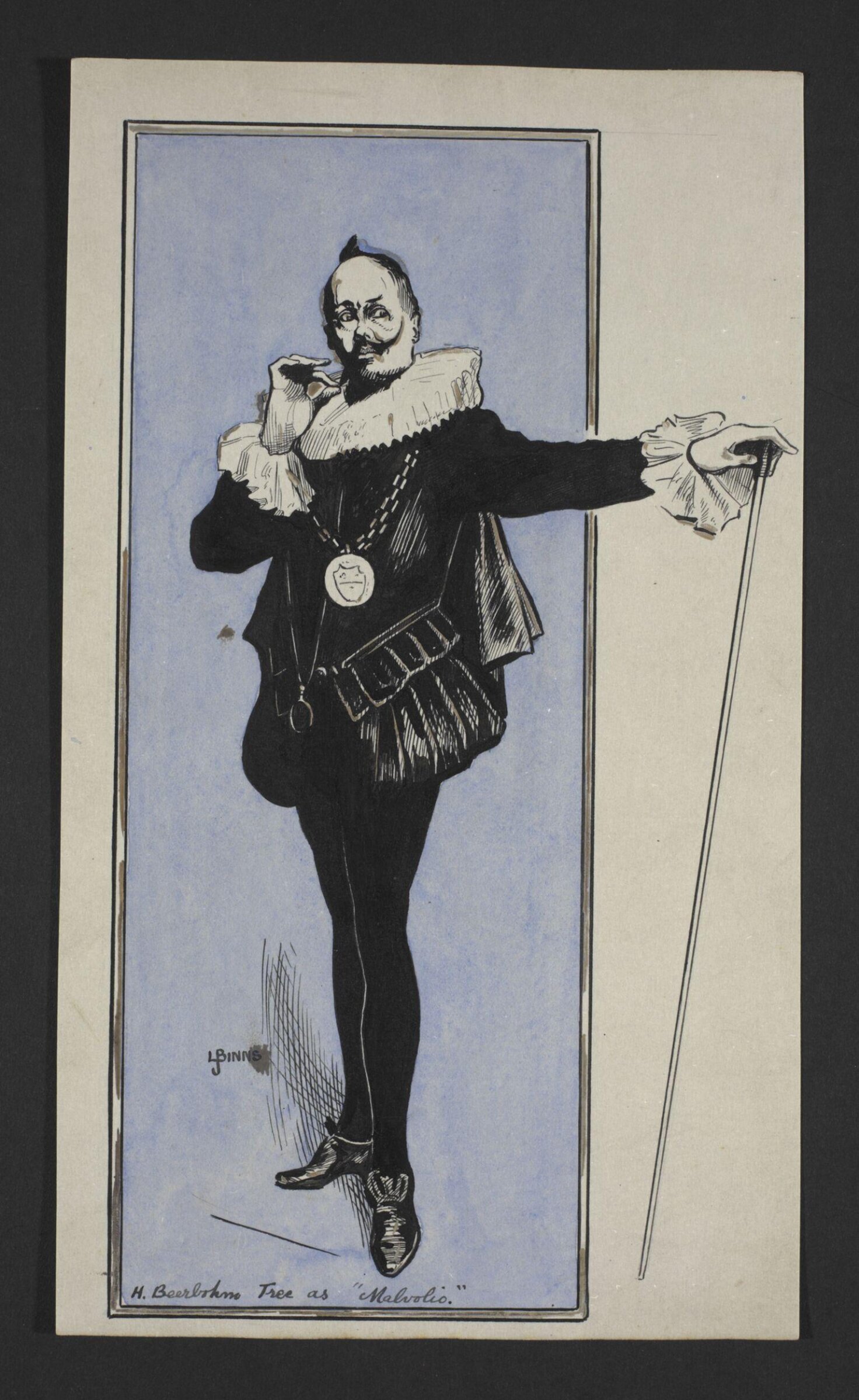 H.Beerbohm Tree as "Malvolio", L.J. Binns, 1901