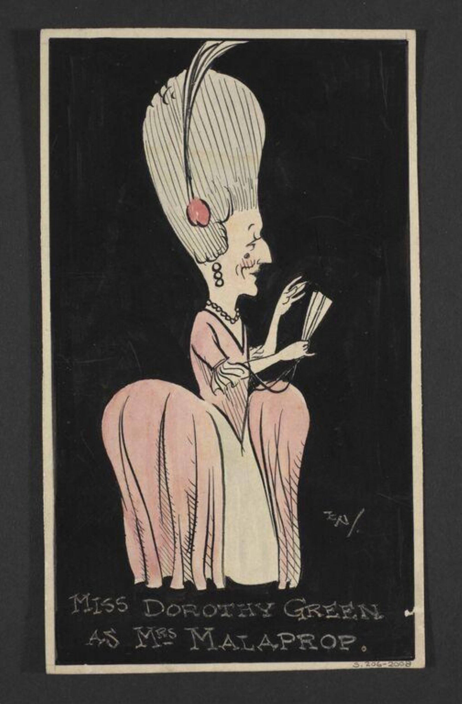 MISS DOROTHY GREEN AS MRS MALAPROP, Einar Nerman, 1925