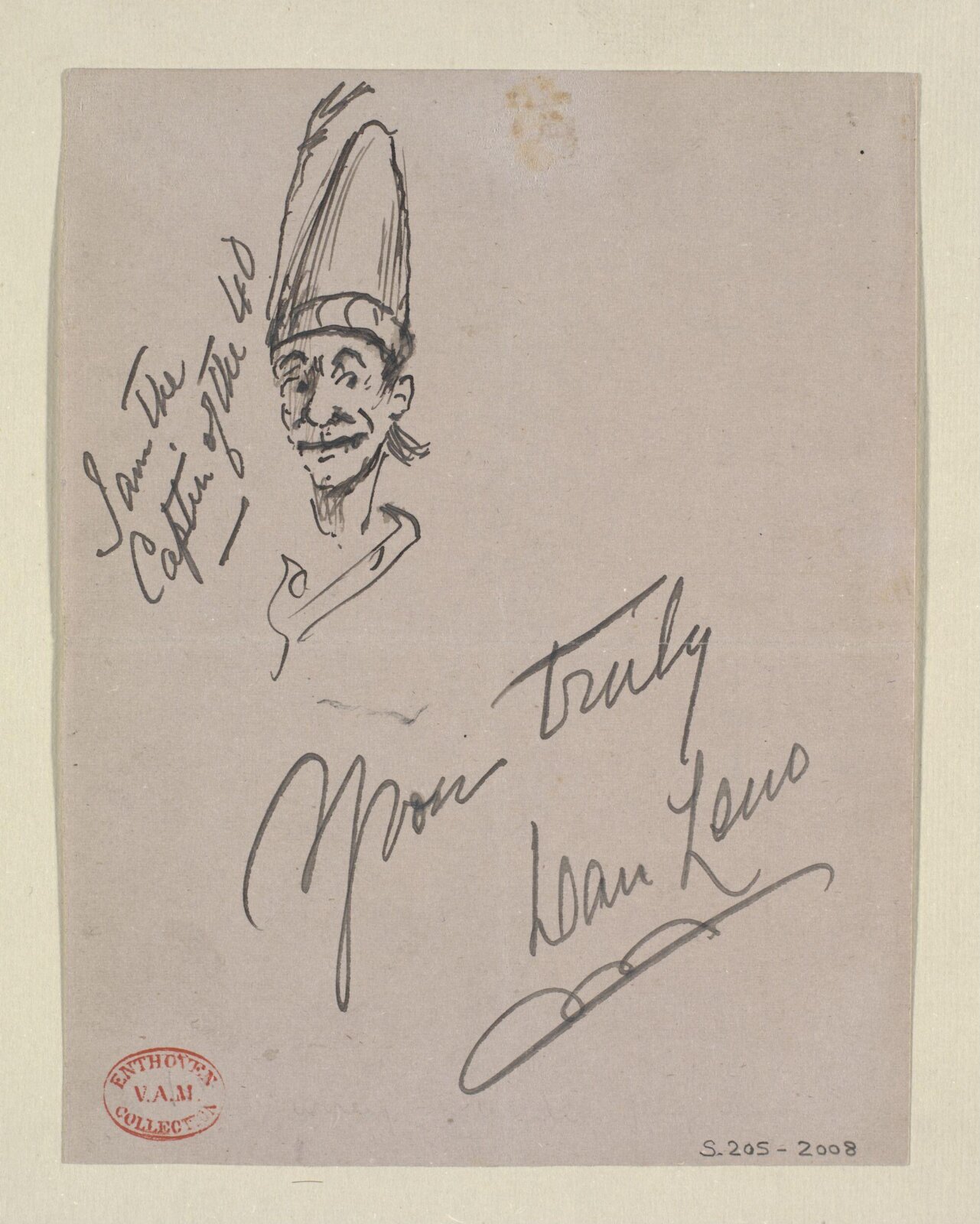 Drawing, Dan Leno, 1898-1899