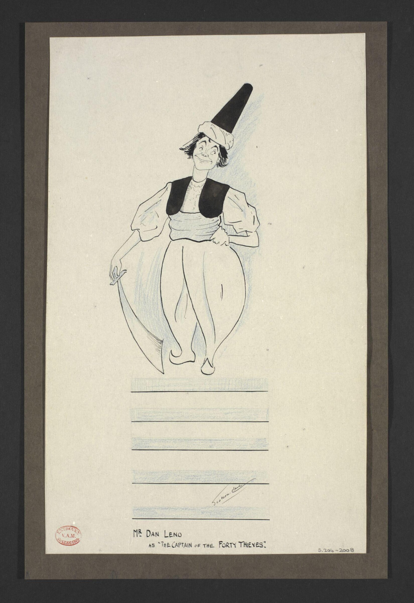 MR DAN LENO AS THE CAPTAIN OF THE FORTY THIEVES, Ferguson Scotson-Clark, 1898