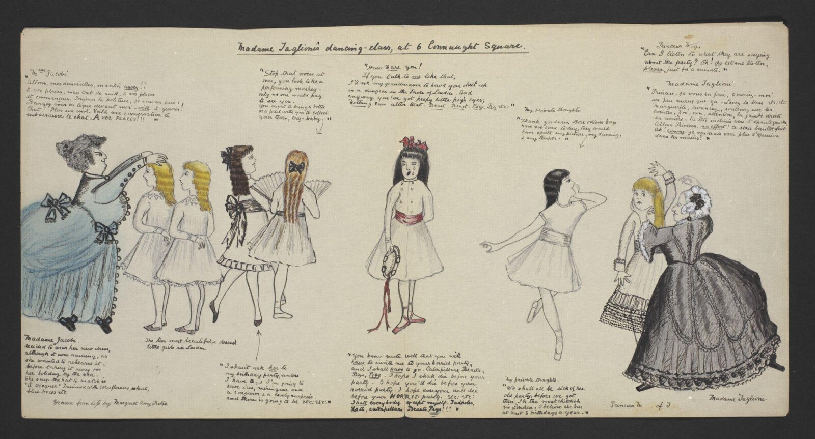 Drawing, Margaret Rolfe, 1870s