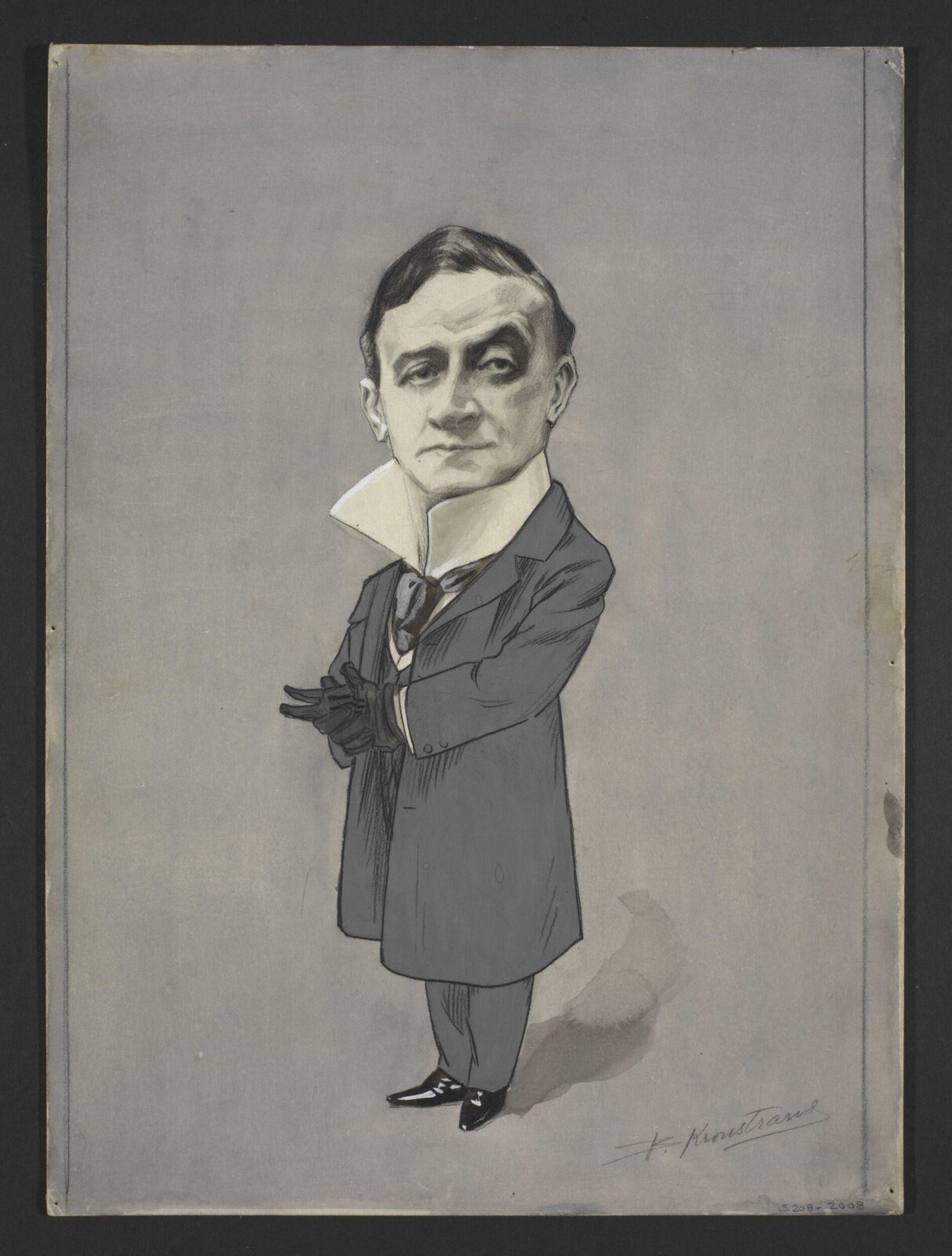 Drawing, B Kroustrand, 1905