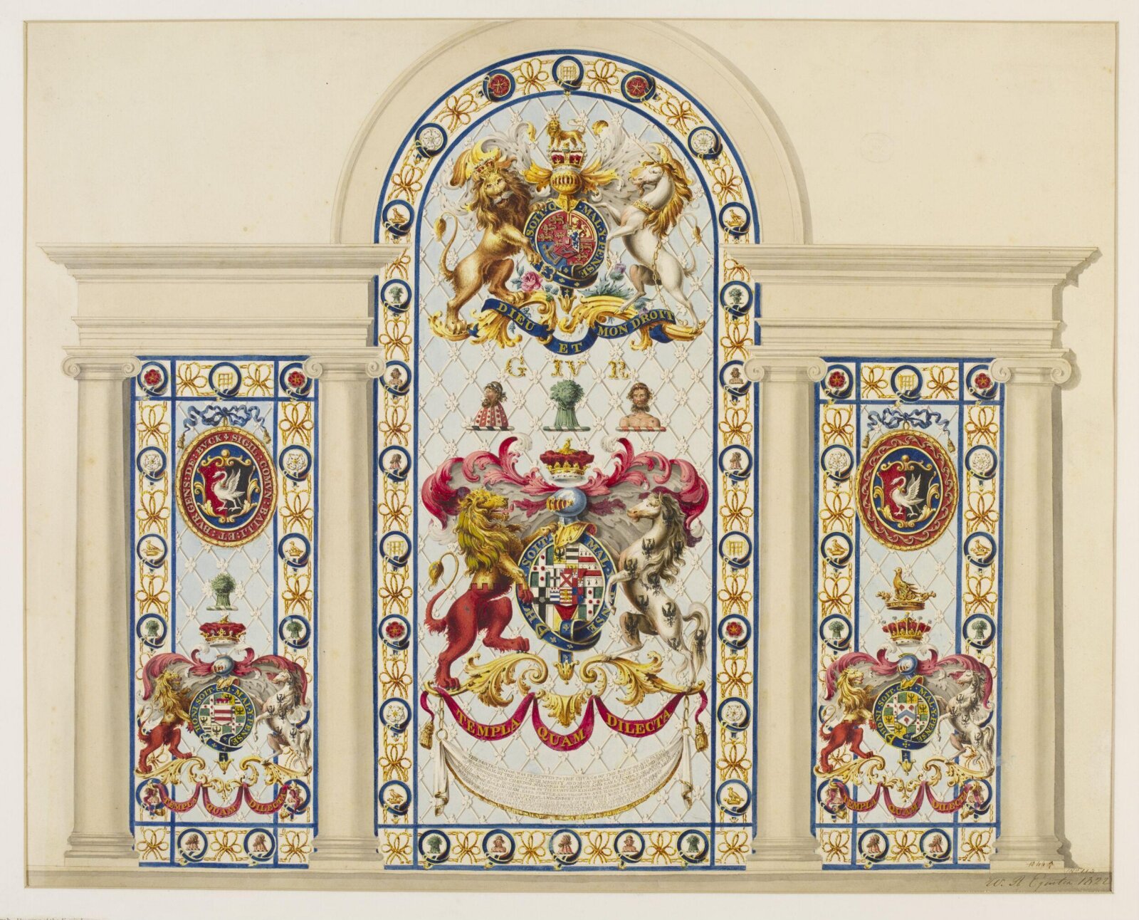 Watercolour drawing, William Raphael Eginton, 1822