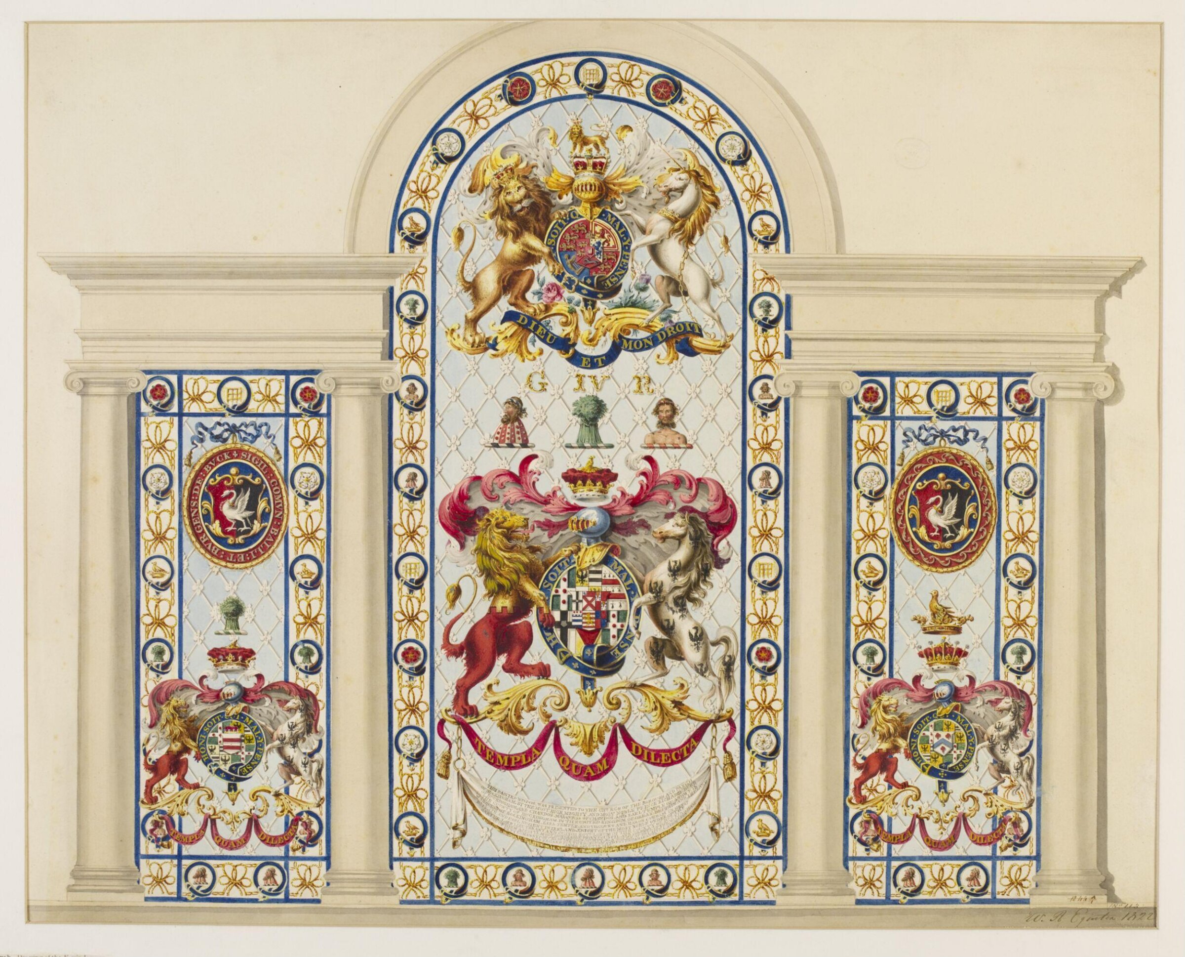 Watercolour drawing, William Raphael Eginton, 1822