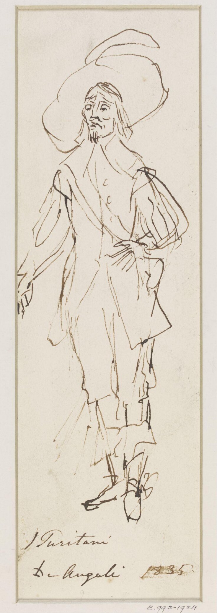 drawing of De Angeli in I Puritani top image