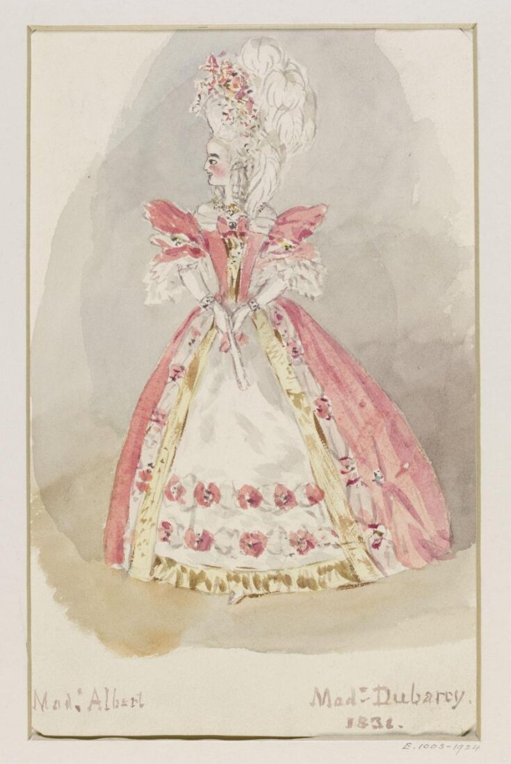 drawing of Madame Albert in Madame Dubarry top image