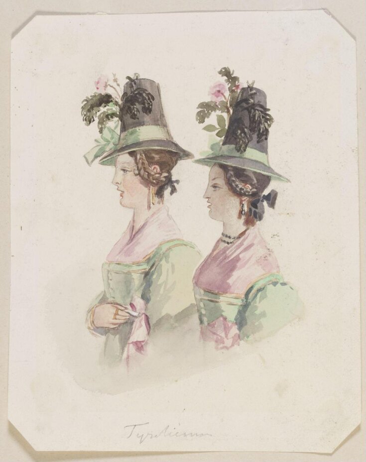 design for two girls in Tyrolean costume top image