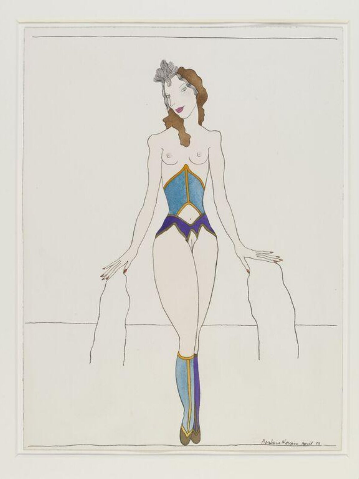 WomanGirl with Matching Boots, Barbara Nessim, 1973