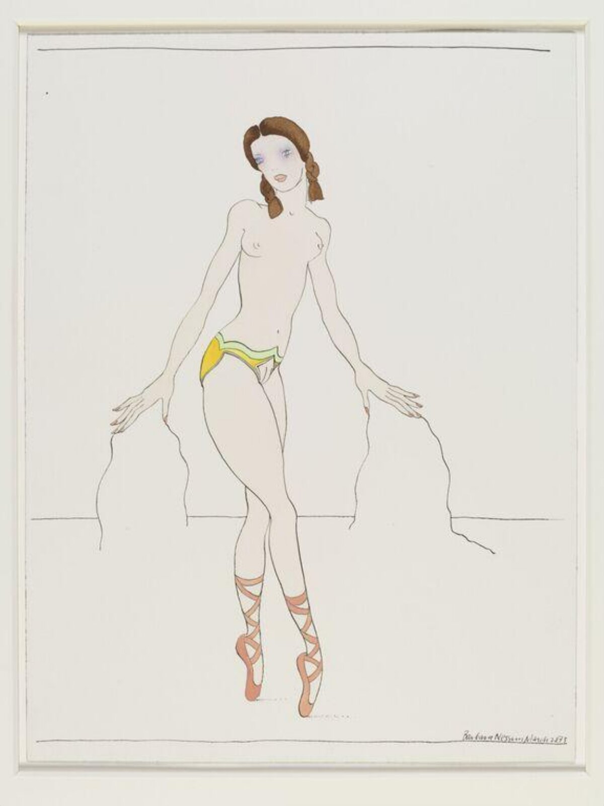WomanGirl with Braids, Barbara Nessim, 1973