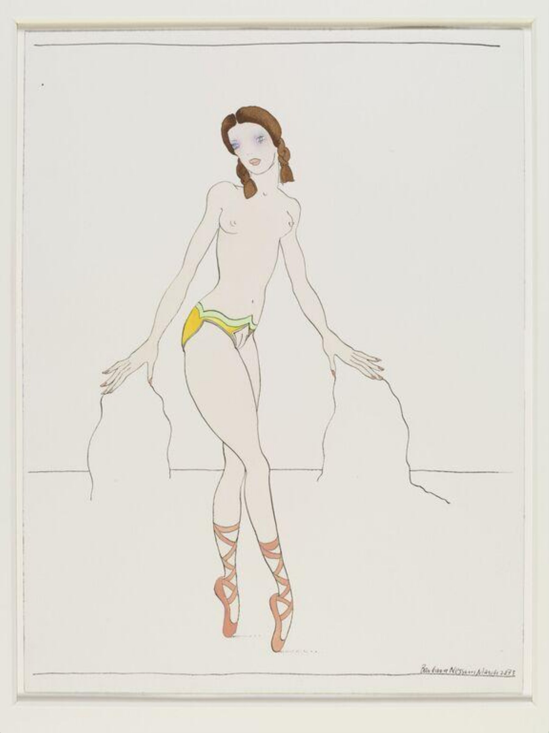 WomanGirl with Braids, Barbara Nessim, 1973