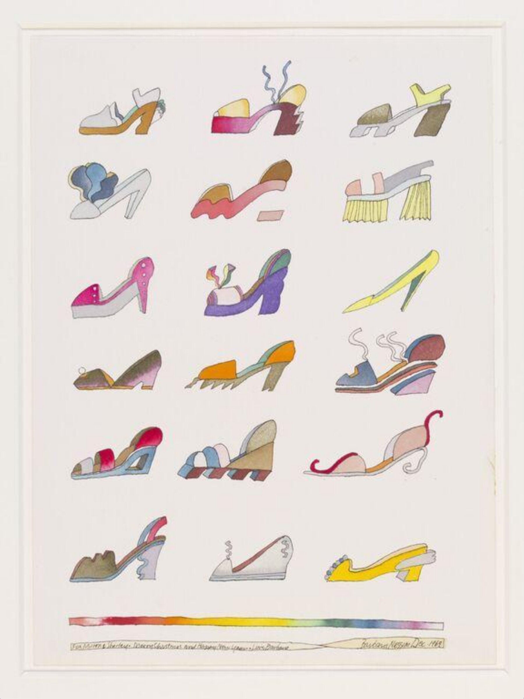 Eighteen Shoes, Barbara Nessim, 1969