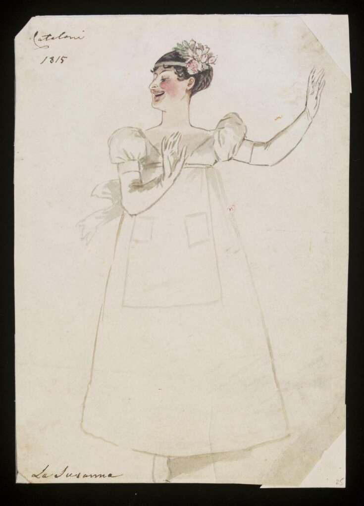 drawing of Angelica Catalani as La Susanna top image