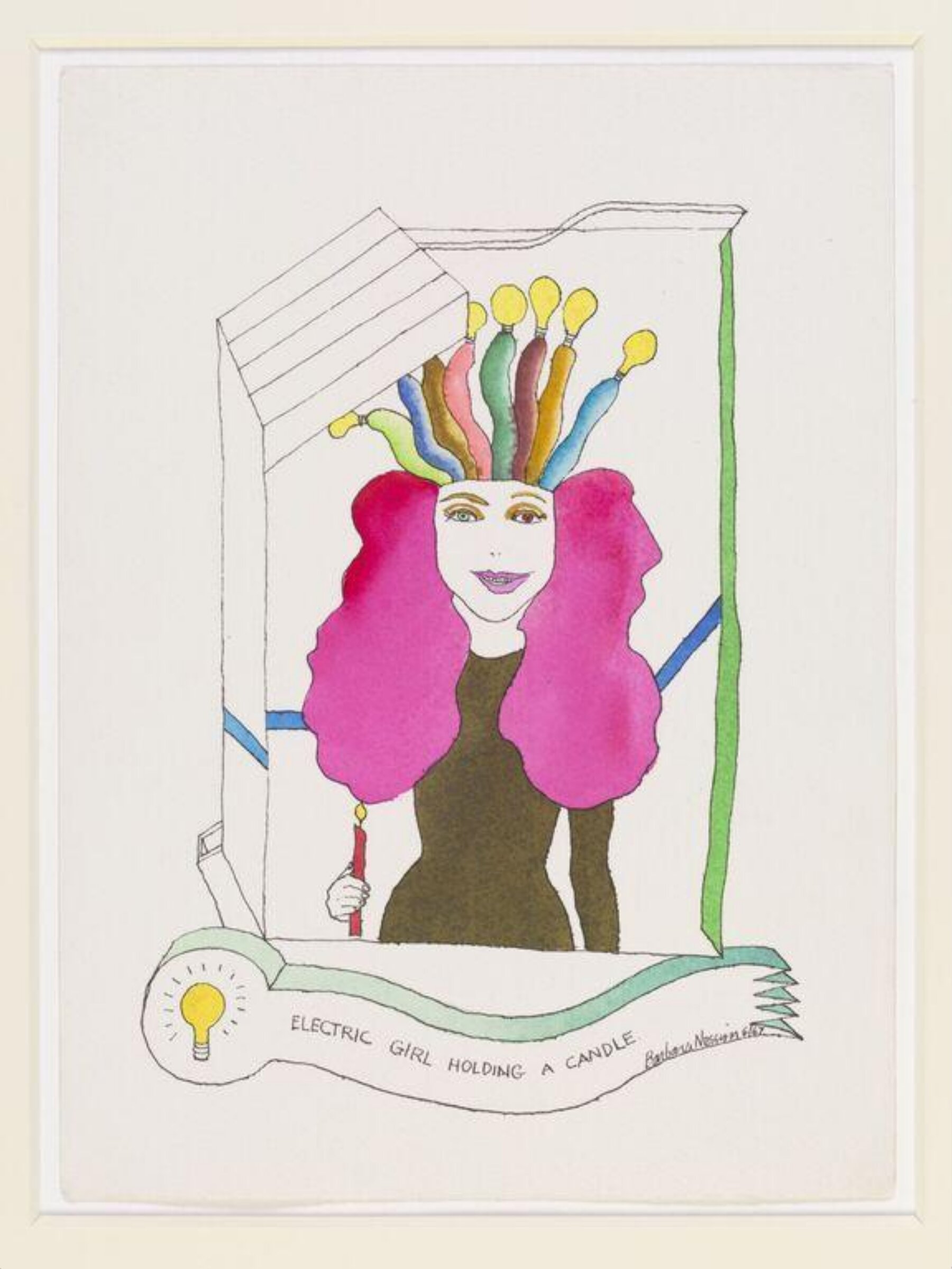 Electric Girl Holding a Candle, Barbara Nessim, 1967