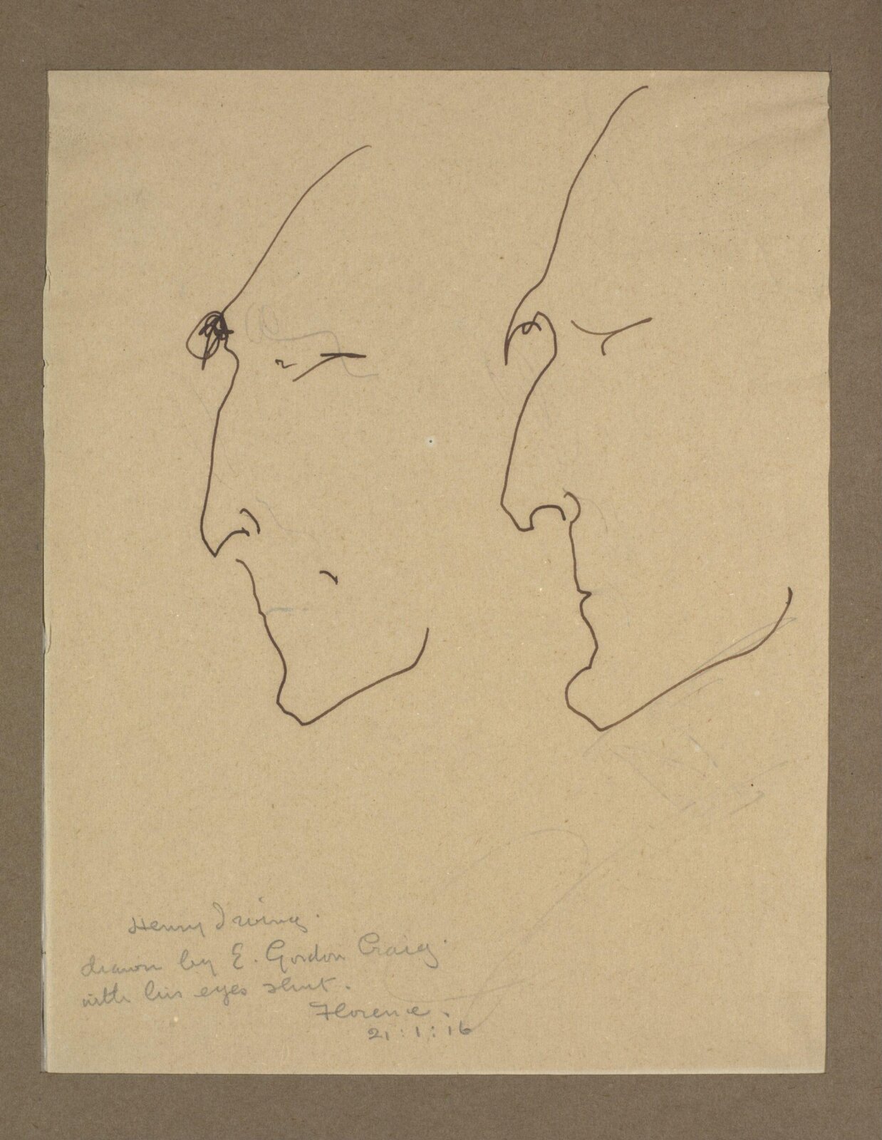 Drawing, Edward Gordon Craig, 1916