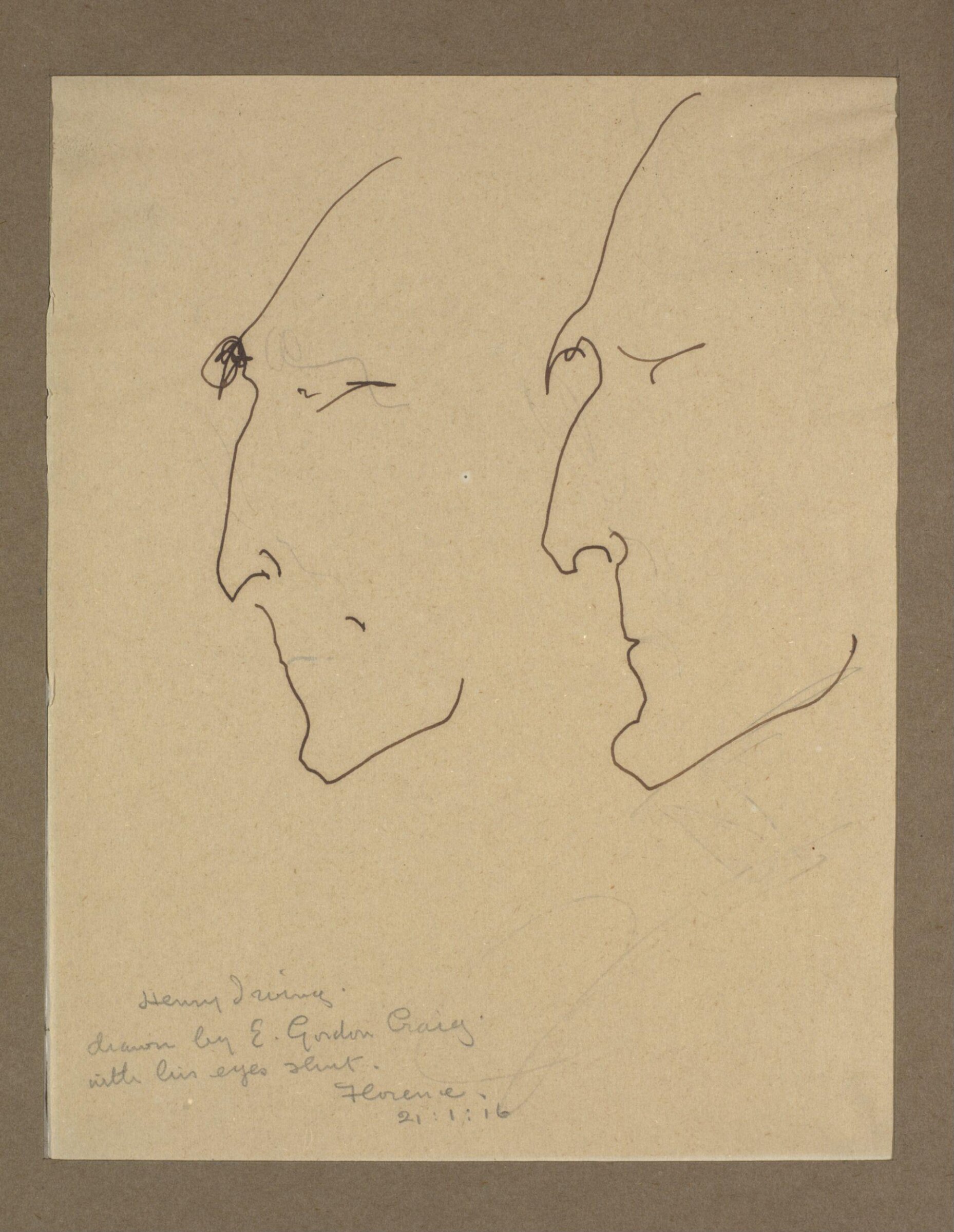Drawing, Edward Gordon Craig, 1916