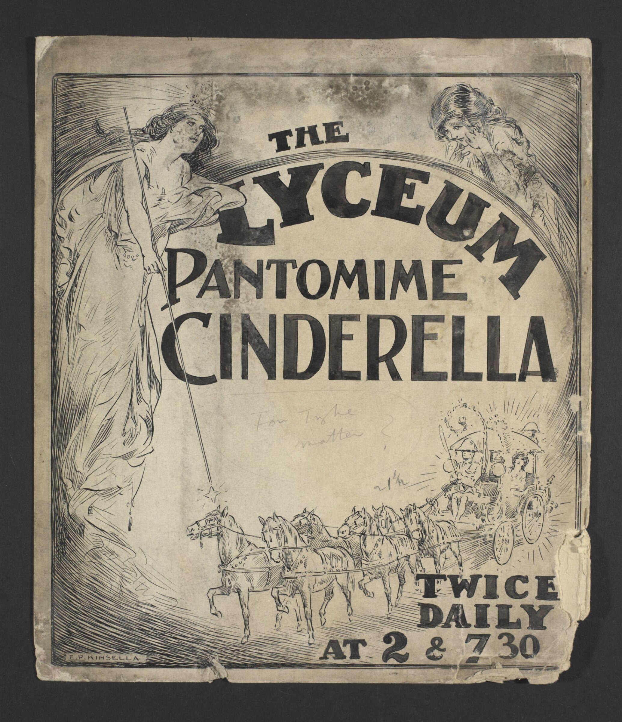The Lyceum Pantomime, Cinderella, Edward Patrick Kinsella, 1918