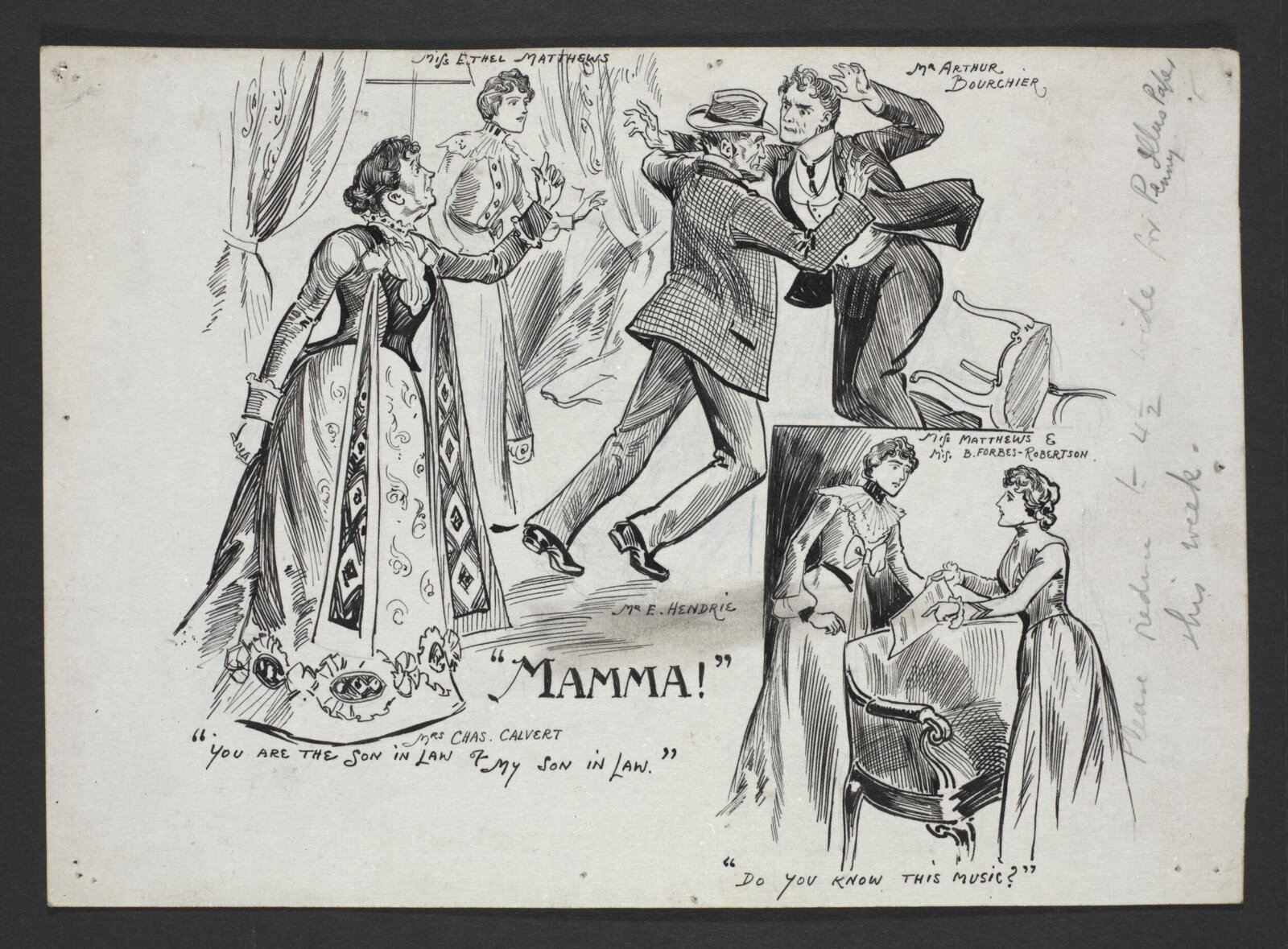 Mamma at the Criterion Theatre, 1901