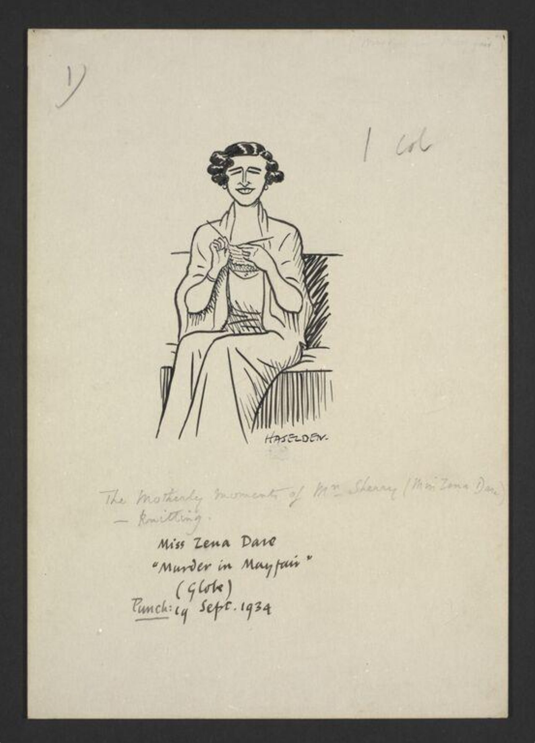 Drawing, William Kerridge Haselden, 1934