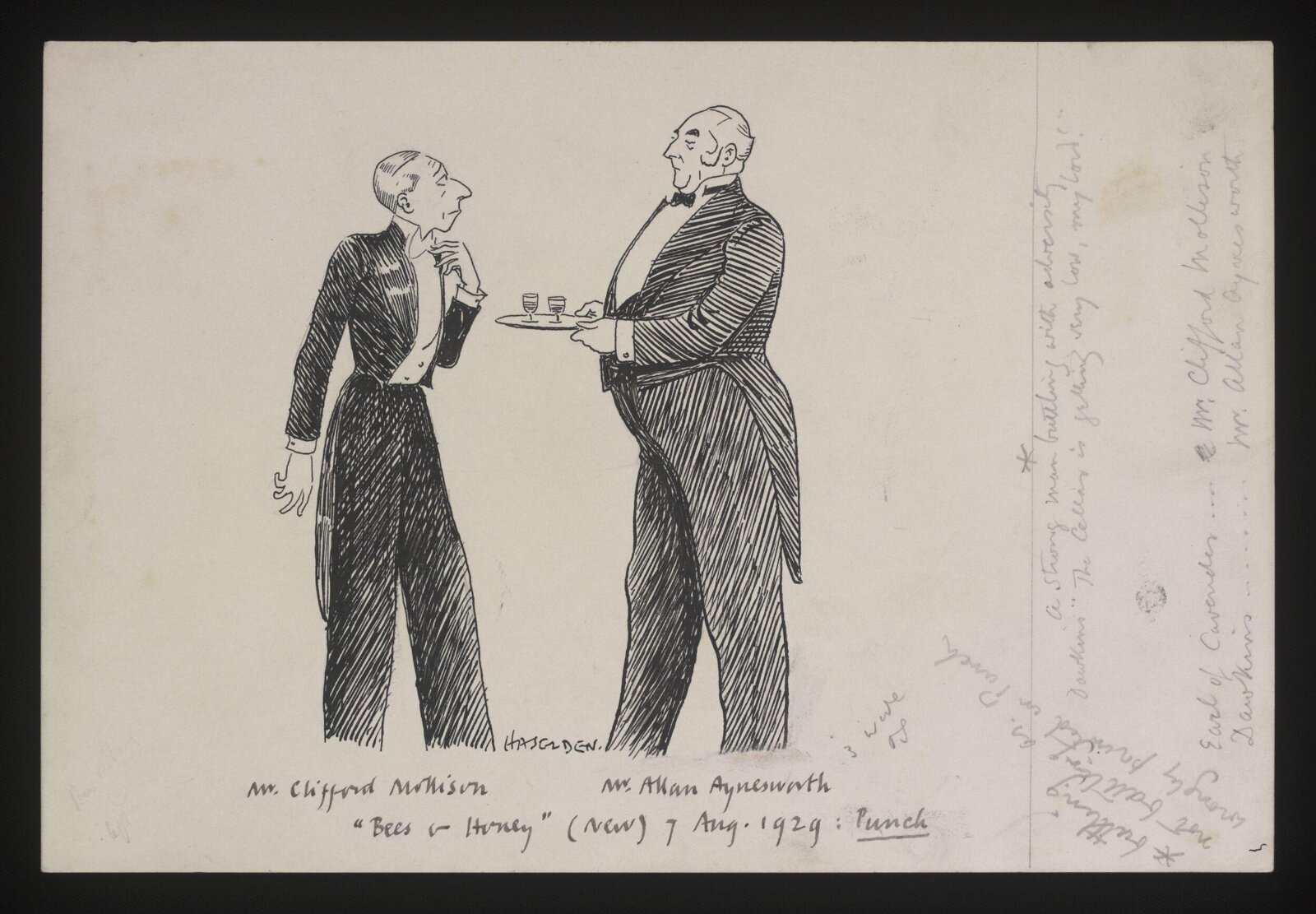 Drawing, William Kerridge Haselden, 7/08/1929