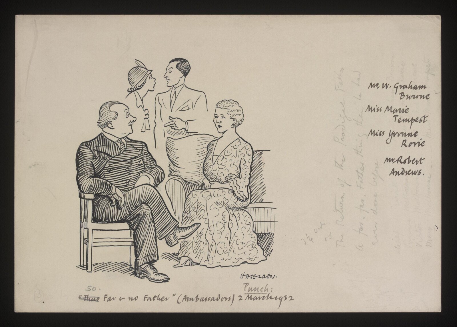 Drawing, William Kerridge Haselden, 2/03/1932