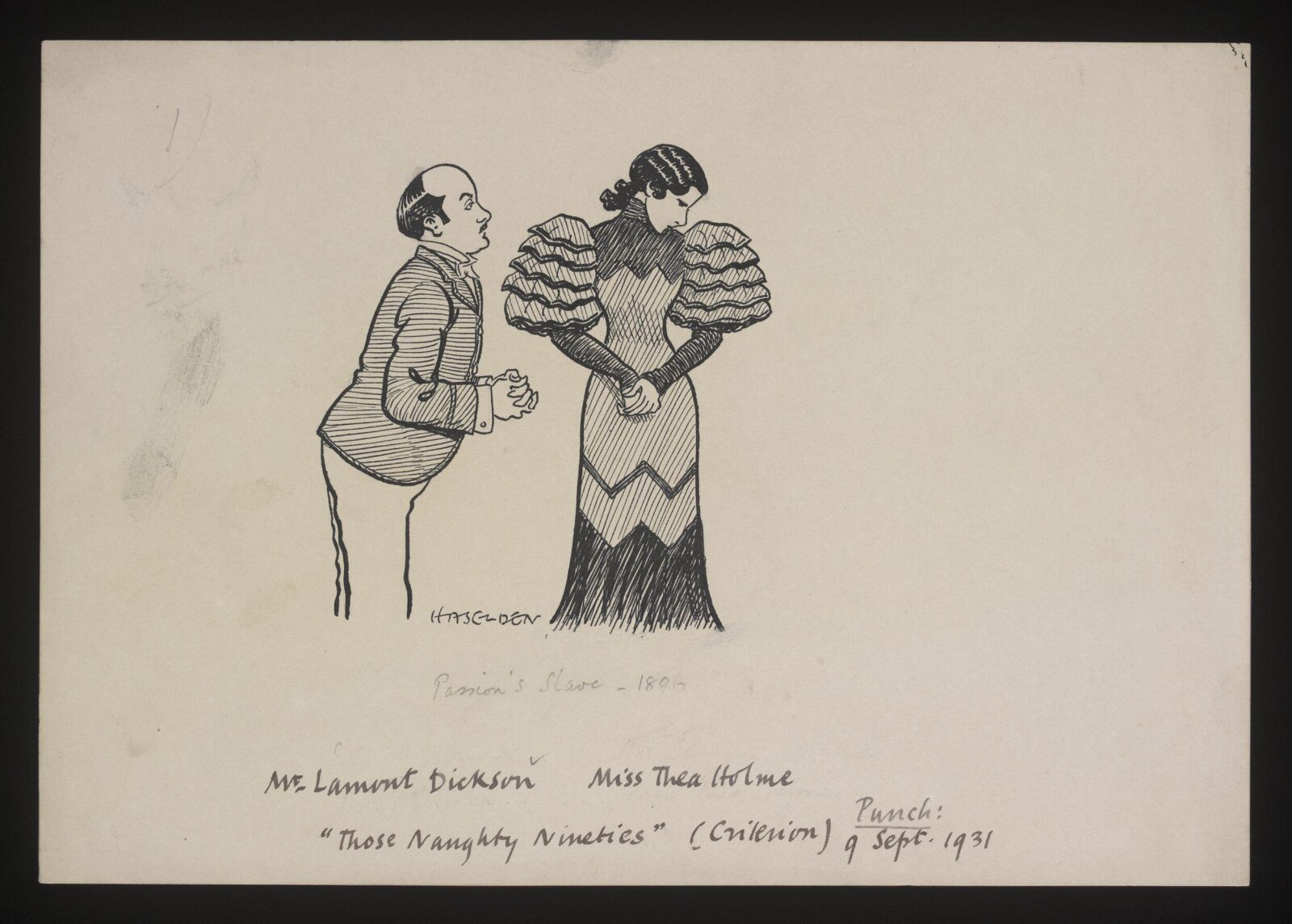 Drawing, William Kerridge Haselden, 9/09/1931