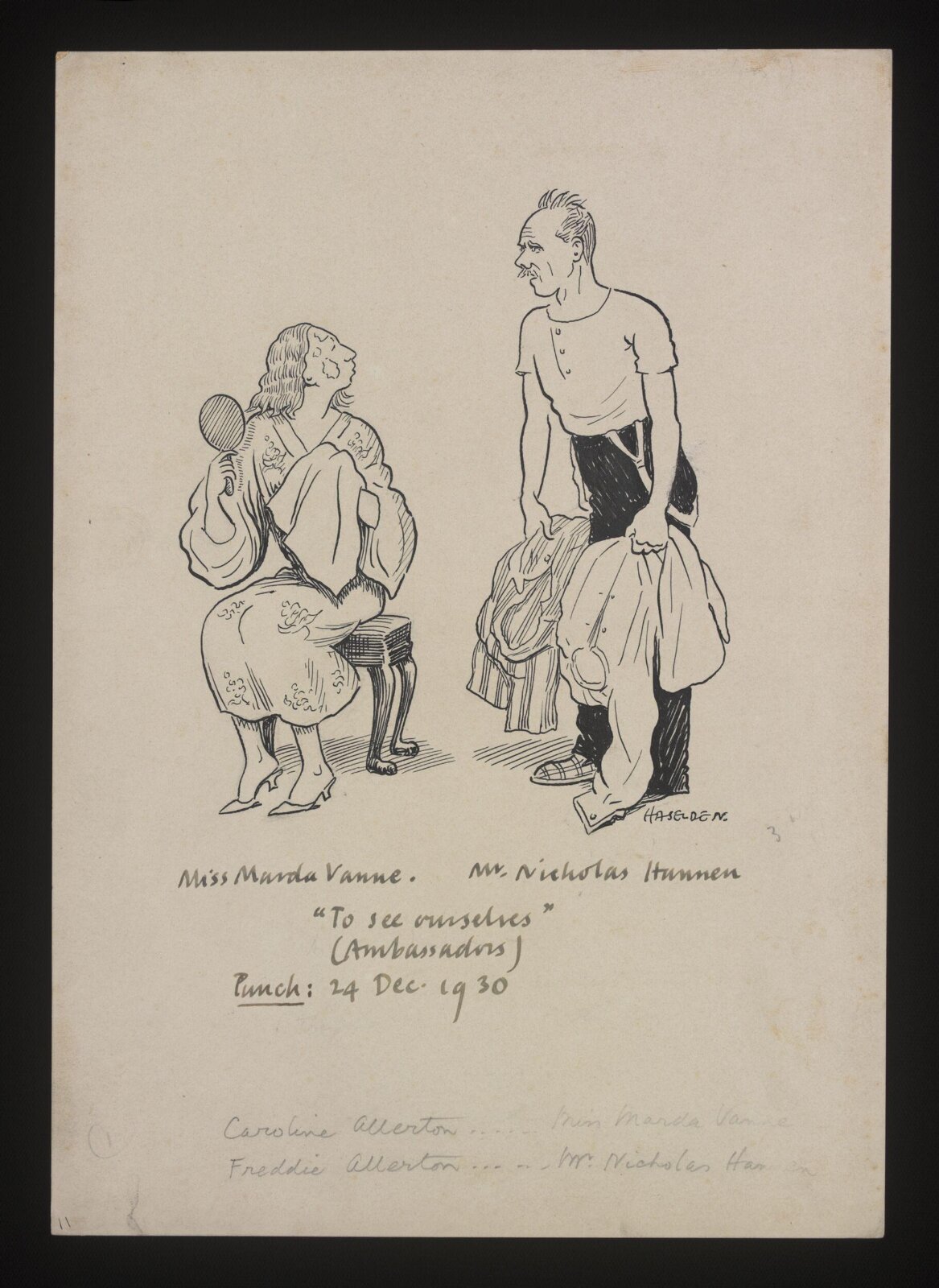 Drawing, William Kerridge Haselden, 24/12/1930