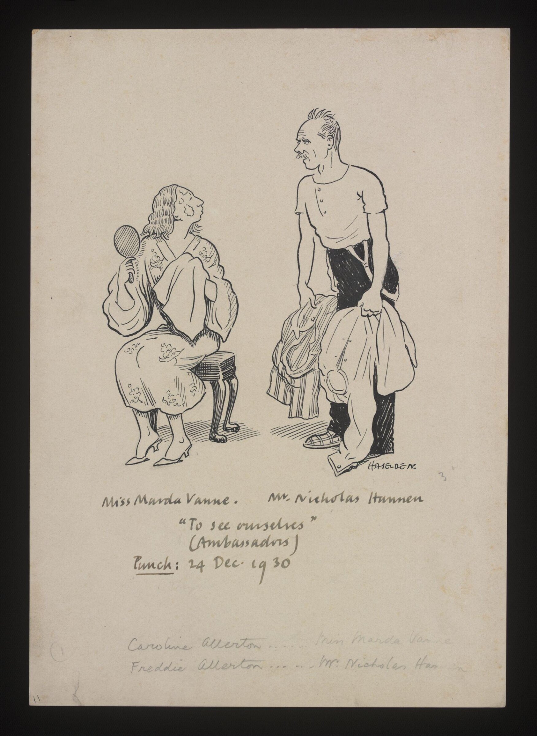 Drawing, William Kerridge Haselden, 24/12/1930