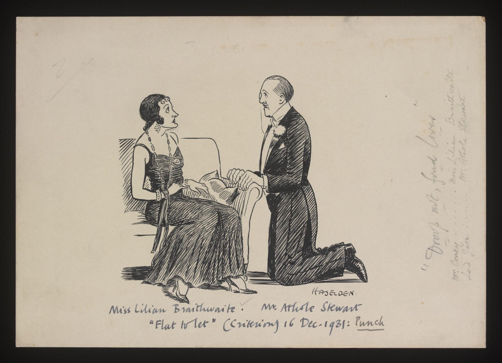 Drawing, William Kerridge Haselden, 16/12/1931