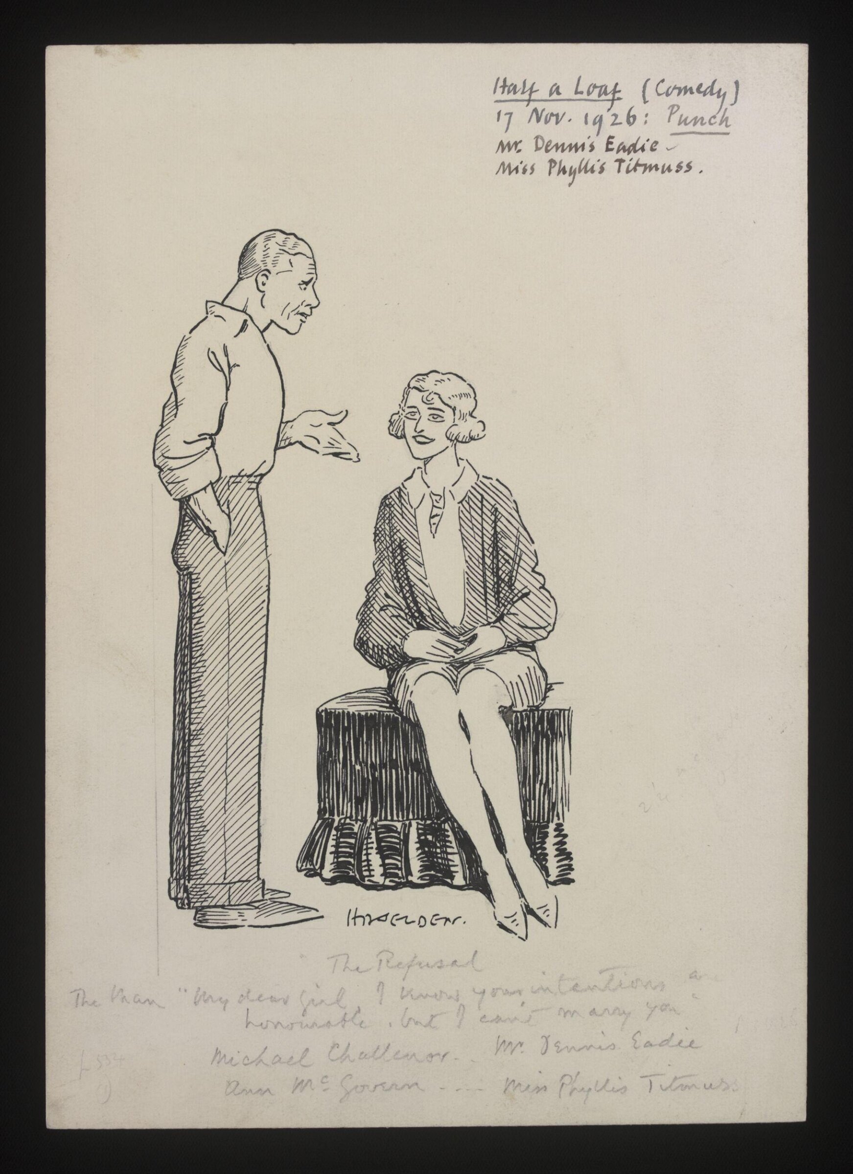 Drawing, William Kerridge Haselden, 17/11/1926