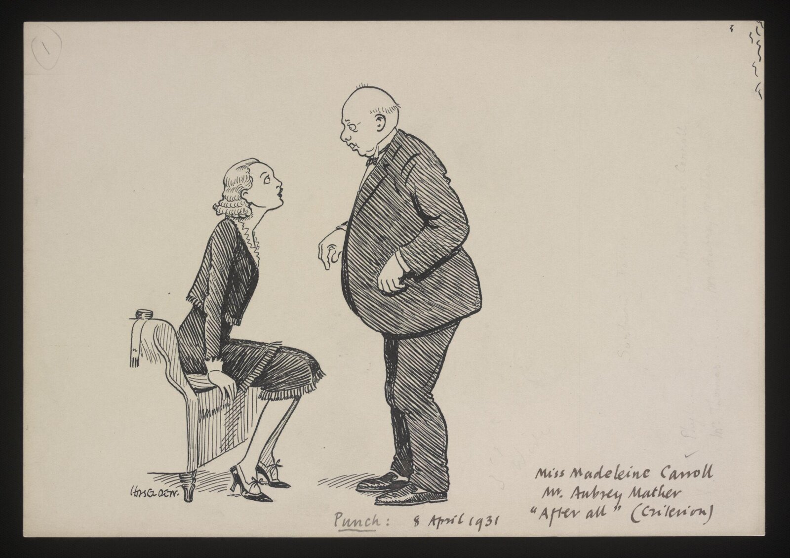 Drawing, William Kerridge Haselden, 8/04/1931