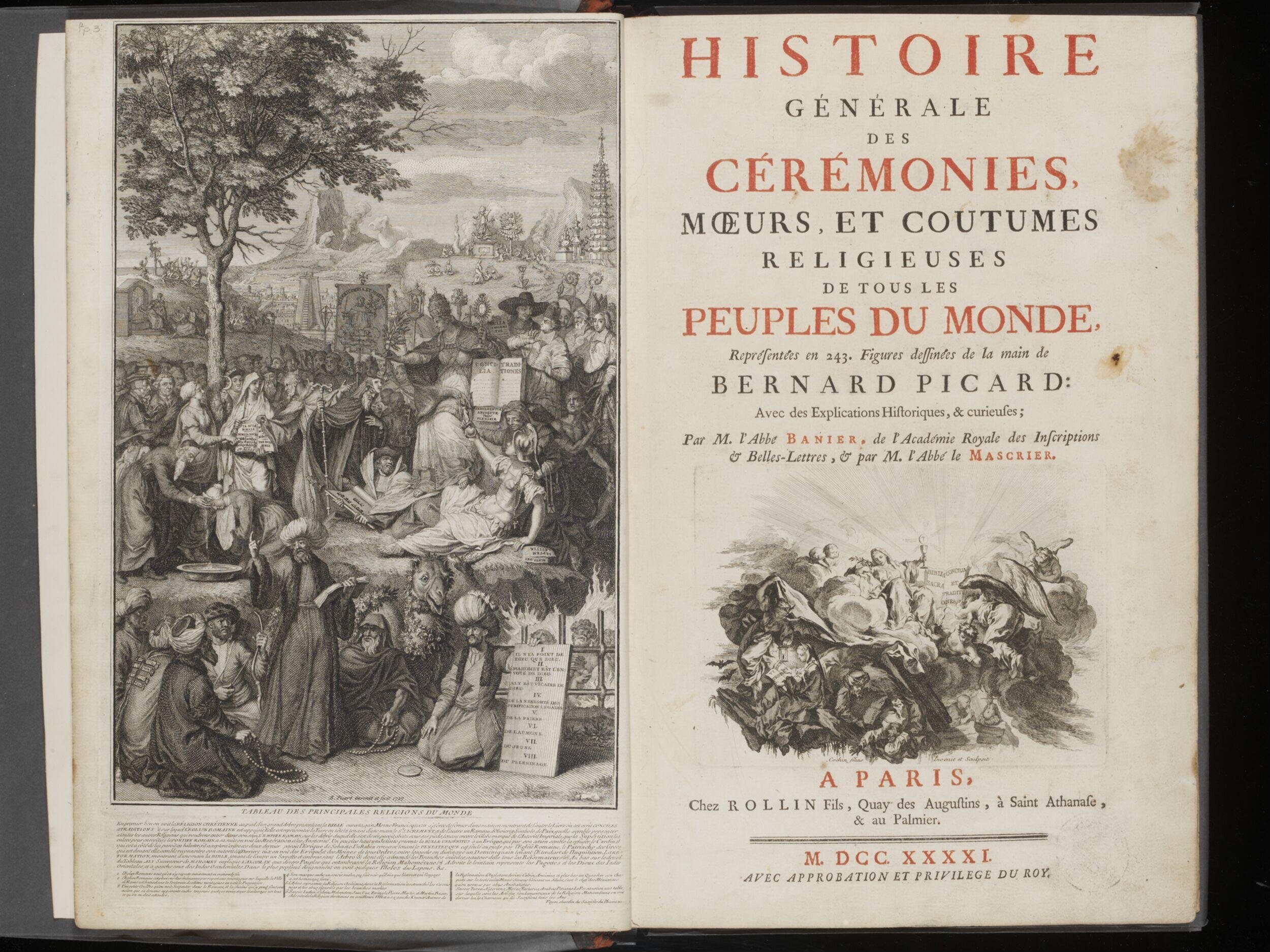 Histoire générale des cérémonies, moeurs, et coutumes religieuses de tous les peuple du monde