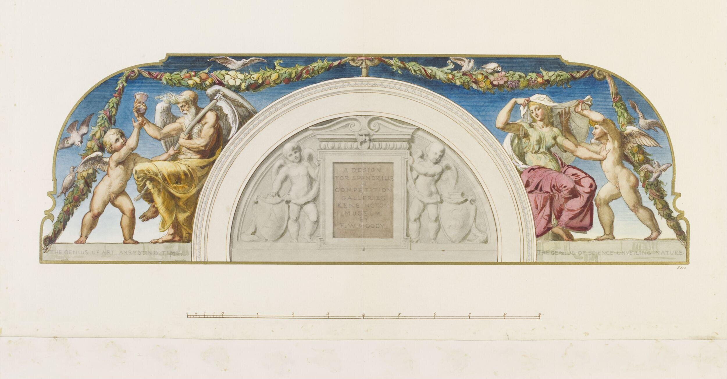 Design for spandrel in the National Competition Gallery