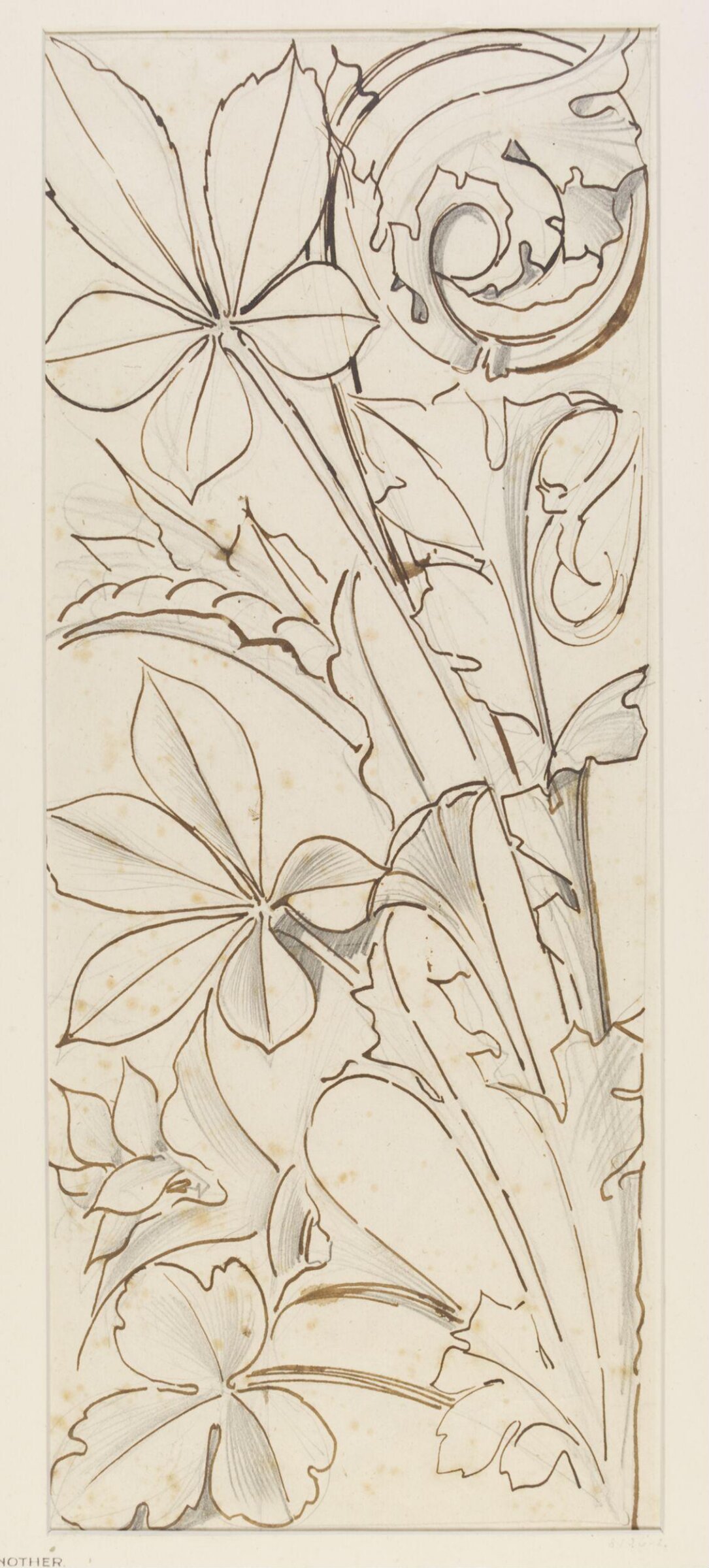 Foliage design for frieze, Godfrey Sykes, nineteenth century