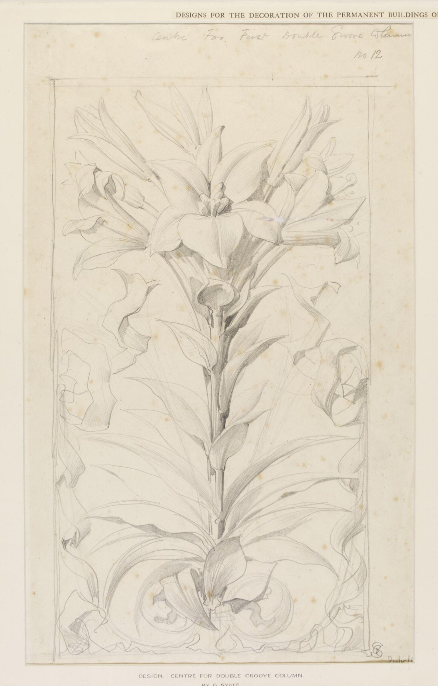 Centre for First Double Groove Column, Godfrey Sykes, nineteenth century