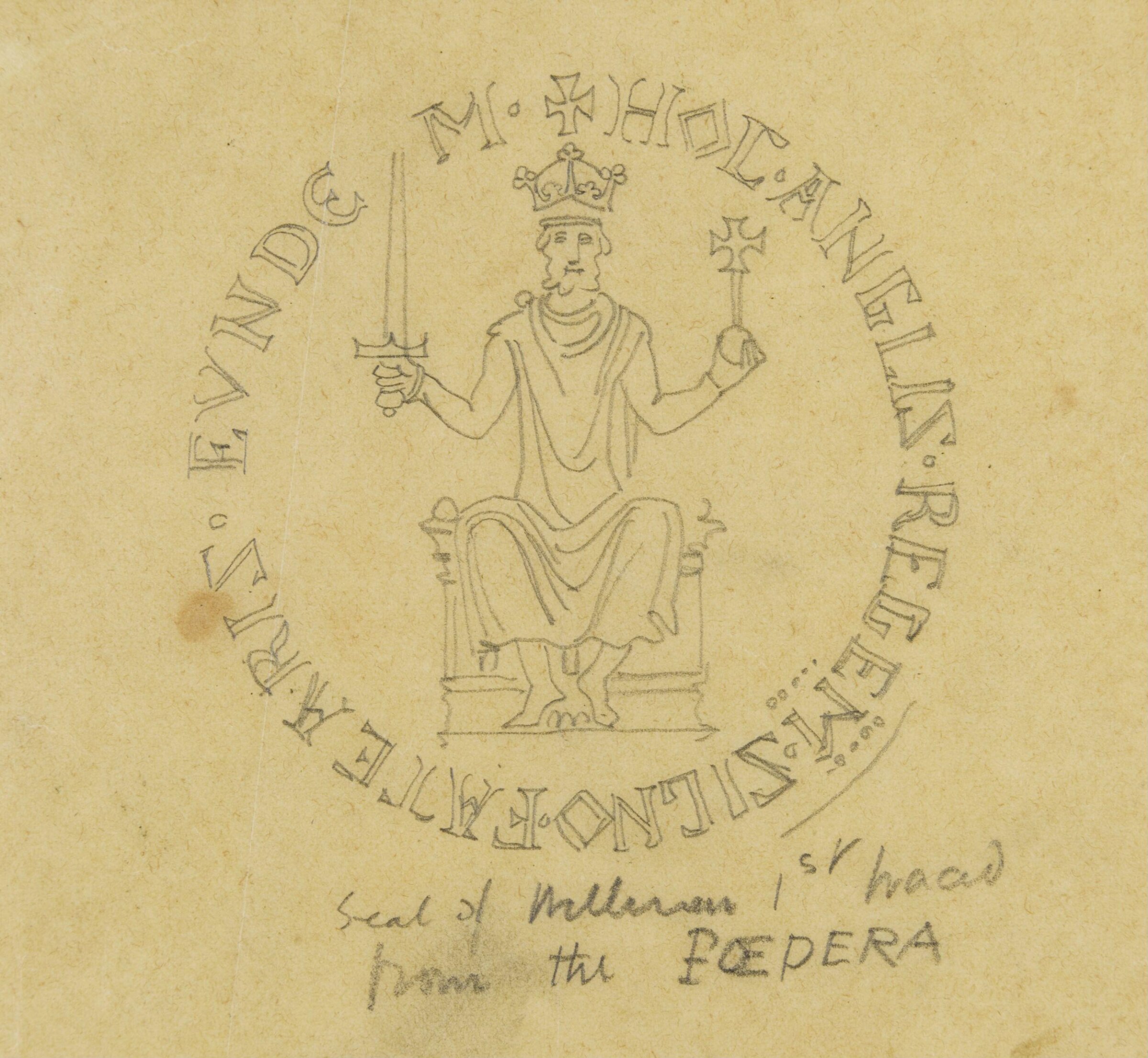 The Seal of William I, the 'Doomesday Book', Godfrey Sykes, 1860-6