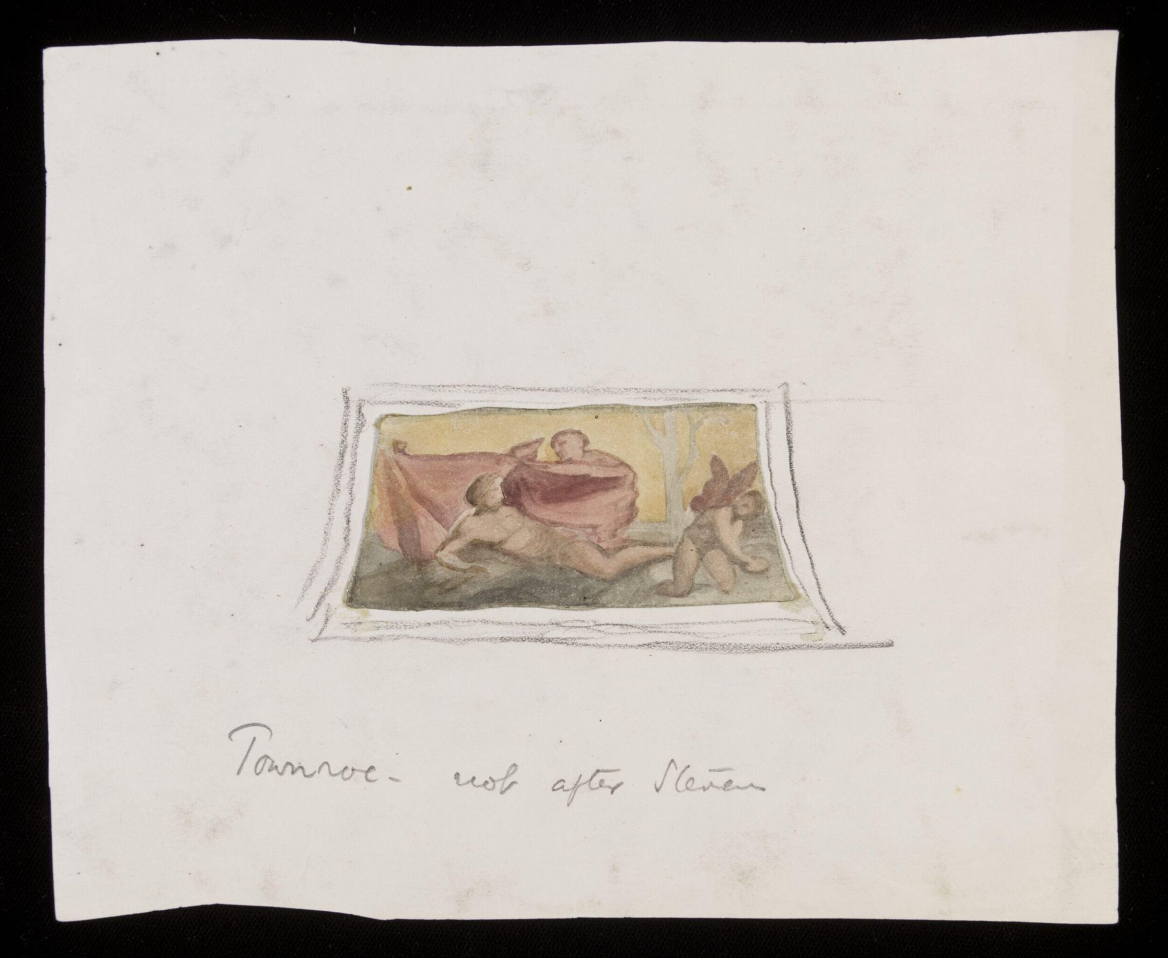 Sketch for a painting of (?) a Venus and Cupid by Titian, Townroe