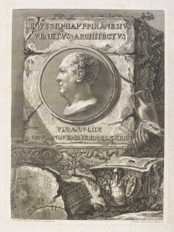 Title Page with a portrait of Giovanni Battista Piranesi