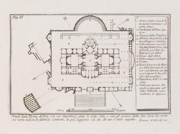 Plan of the Baths of Titus (Baths of Trajan)