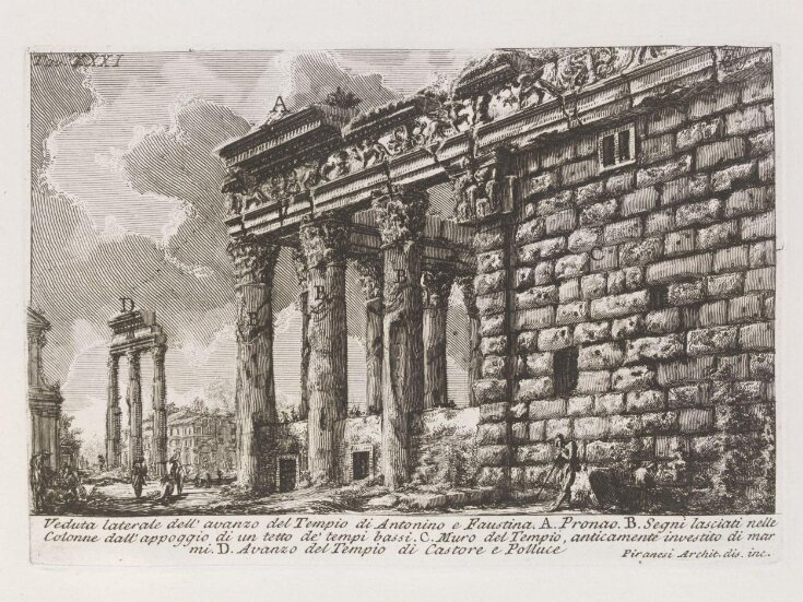 Side view of the remains of the Temple of Antoninus and Faustina top image